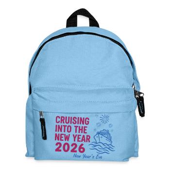 Auf dem Weg ins neue Jahr 2026 Silvester - Kinder Rucksack - Hellblau - Vorne