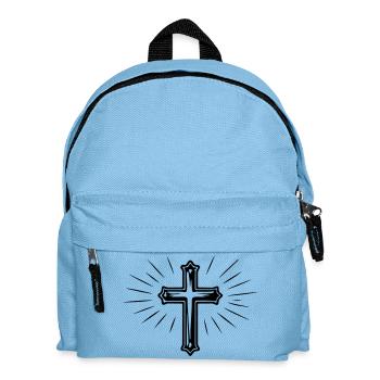 Symbole chrétien croisé - Sac à dos Enfant - bleu clair - Devant