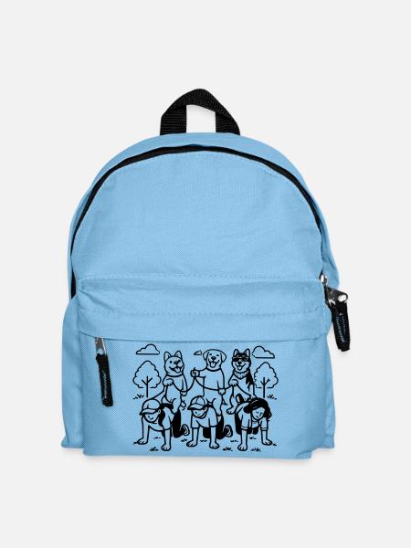 Gassi Gehen Dog Edition dog rules - Kinder Rucksack - Hellblau