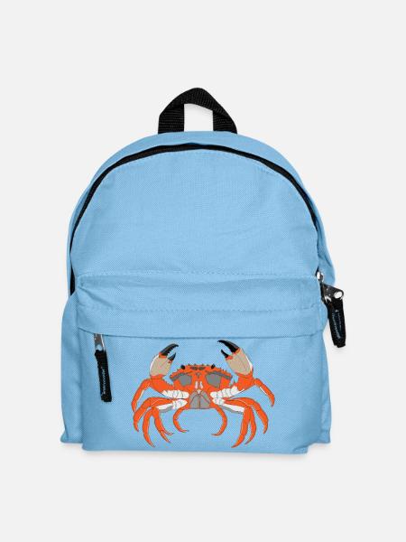 Crab Print - Kids' Backpack - light blue