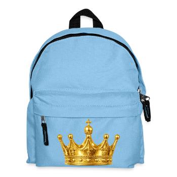 Goldene Krone Ornament - Kinder Rucksack - Hellblau - Vorne