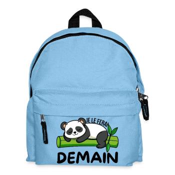 Lustiges T-Shirt "Je Le Do" morgen – lustiger Satz - Kinder Rucksack - Hellblau - Vorne
