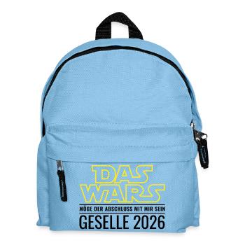 Geselle 2026 Das wars - Kinder Rucksack - Hellblau - Vorne