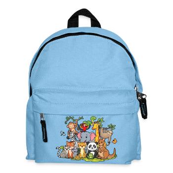 Niedliche Tiere Zoo-Party Dschungel-Zoo-Geburtstag - Kinder Rucksack - Hellblau - Vorne