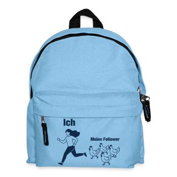Hühner Bäuerin Landwirtin Ich und Meine Follower - Kinder Rucksack - Hellblau - Vorne