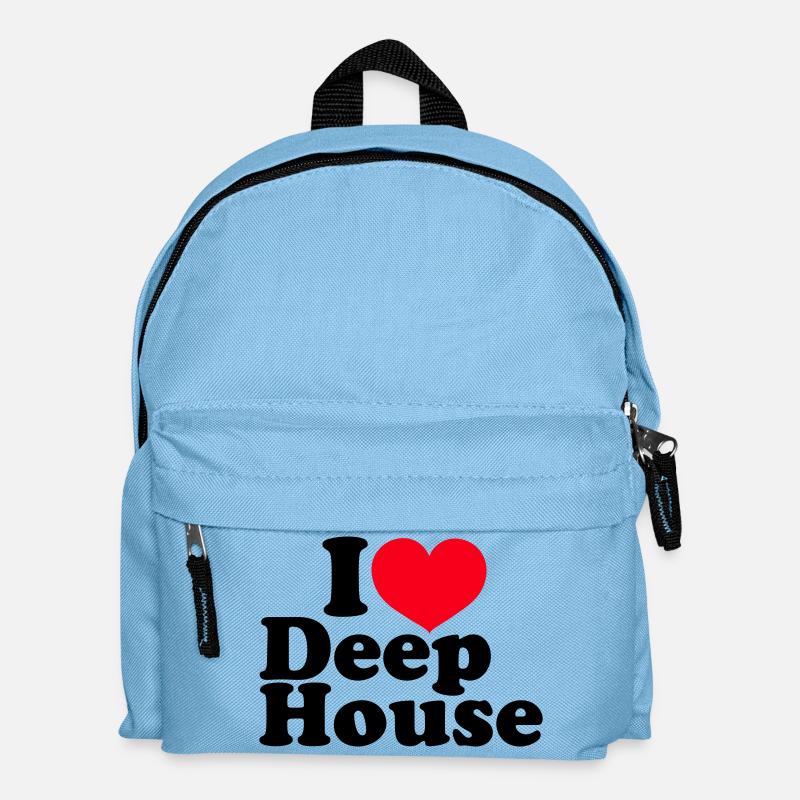 I Love Deep House - Kinder Rucksack - Hellblau
