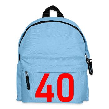 40. 40 YEARS. 40th ANNIVERSARY. 40 YEARS ANNIVERSARY. - Kids' Backpack - light blue - Front