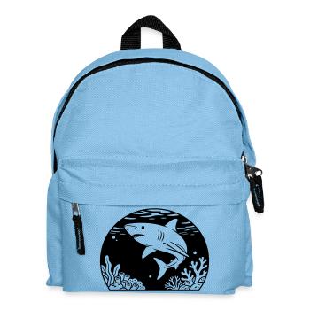 shark with coral - Kids' Backpack - light blue - Front