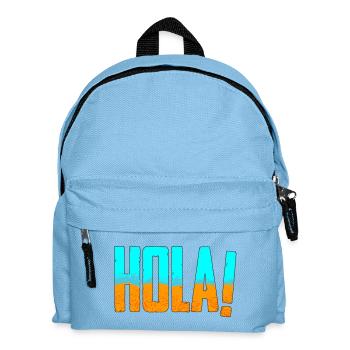 HOLA! Mallorca - Sand und Meer - Kinder Rucksack - Hellblau - Vorne