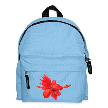 Vibrant_Scarlet_Sage_Red_Salvia_Flower_Art - Kids' Backpack - light blue - Front