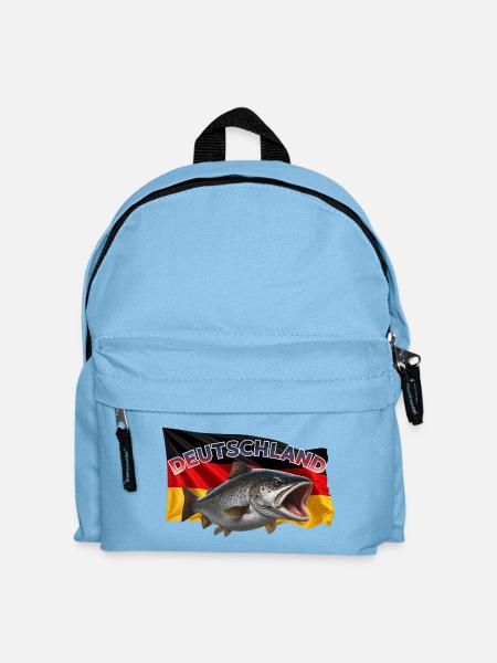 Forelle Angeln Deutschland - Fisch Motiv - Kinder Rucksack - Hellblau