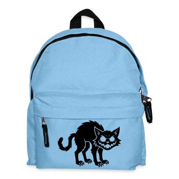 Angry black cat - Kids' Backpack - light blue - Front