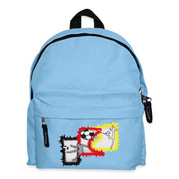 Kicker Fußball Stürmer  - Kinder Rucksack - Hellblau - Vorne