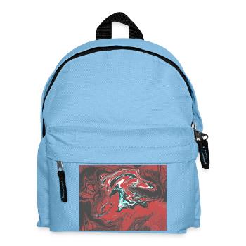 Crimson Lava Marble - Kids' Backpack - light blue - Front