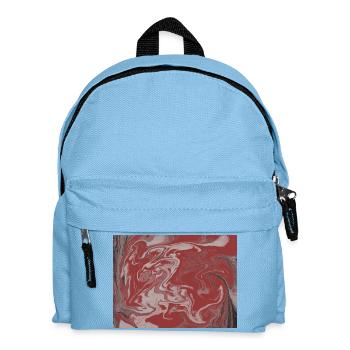 Marble Swirl Red-Grey - Kids' Backpack - light blue - Front
