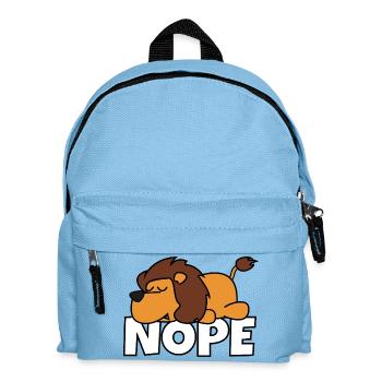 Lazy Lion Nope Not Today Lazy Safari Africa - Kids' Backpack - light blue - Front
