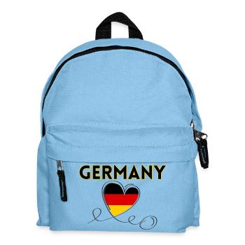 Germany German Football Soccer Ball Travel Retro - Kids' Backpack - light blue - Front