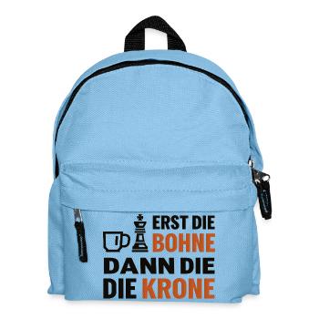 Schach Turnierspieler Kaffee Shirt | Geschenkidee - Kinder Rucksack - Hellblau - Vorne