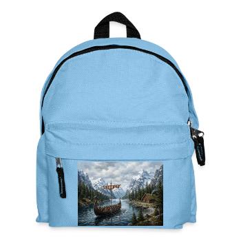Viking Long Ship - Kids' Backpack - light blue - Front