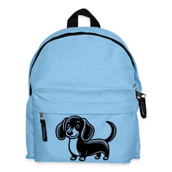 Dachshund - Kids' Backpack - light blue - Front