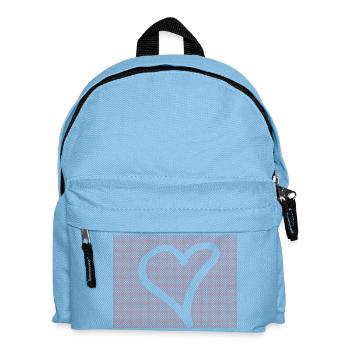Red Dot Heart Contour - Kids' Backpack - light blue - Front