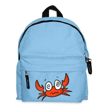 Dessin animé de crabe rouge aux grands yeux - Sac à dos Enfant - bleu clair - Devant