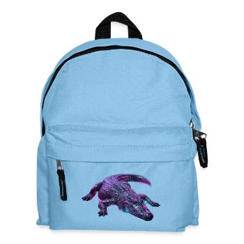 Neon-Krokodil-Aurora - Kinder Rucksack - Hellblau - Vorne
