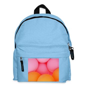 Brightly coloured balloons in orange pastel colours - Kids' Backpack - light blue - Front
