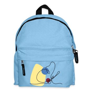 Lineart dovetail with colour background - Kids' Backpack - light blue - Front