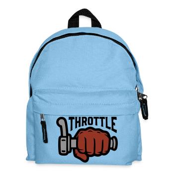 Throttle Throttle Grip Lettering - Kids' Backpack - light blue - Front