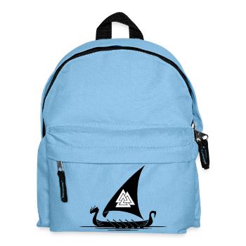 Celtic Schiff Wikinger Keltisch Knoten  - Kinder Rucksack - Hellblau - Vorne