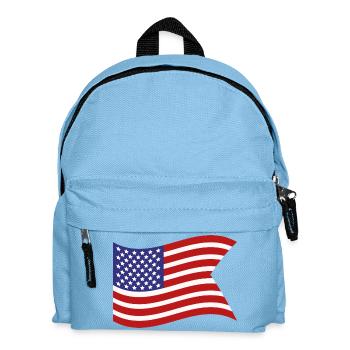 Flagge der Vereinigten Staaten - Kinder Rucksack - Hellblau - Vorne