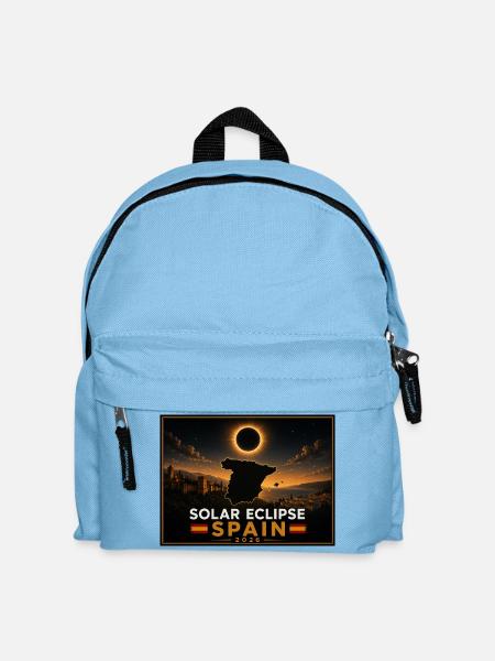 Solar Eclipse Spain 2026 - Kinder Rucksack - Hellblau