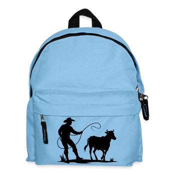 Cowboy-Fangkuh - Kinder Rucksack - Hellblau - Vorne