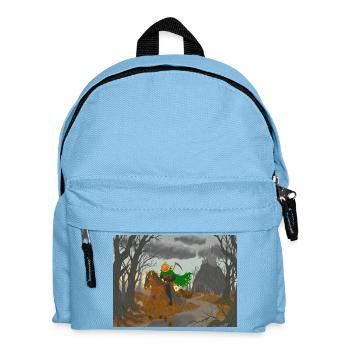 Kürbisköpfiger Reiter - Kinder Rucksack - Hellblau - Vorne
