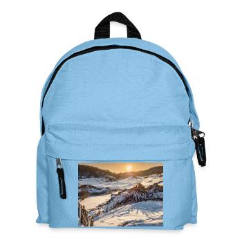 Sonnenaufgang in der Winterlandschaft - Kinder Rucksack - Hellblau - Vorne