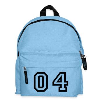 Nummer - 04 - Null vier - Kinder Rucksack - Hellblau - Vorne