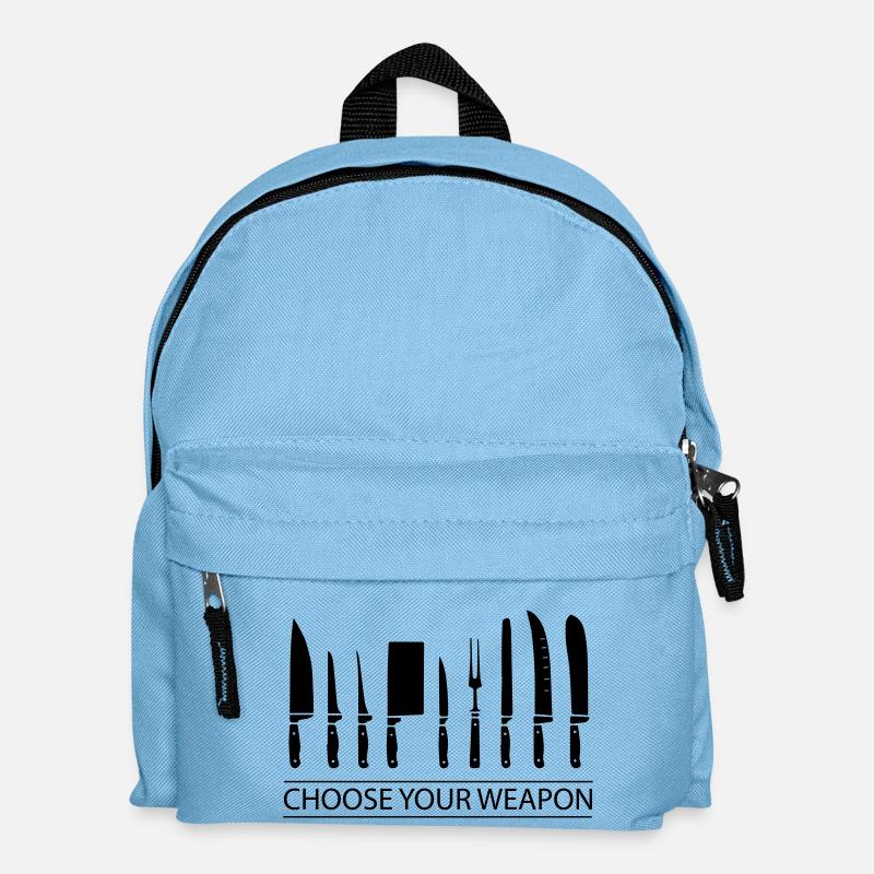 Beruf Koch Messer Geschenk - Kinder Rucksack - Hellblau