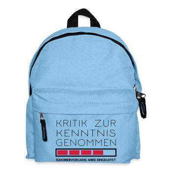 Nicht kritikfähig - Kinder Rucksack - Hellblau - Vorne