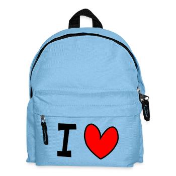 I love - Kinder Rucksack - Hellblau - Vorne