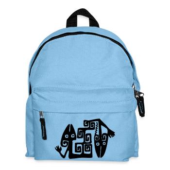 Lizard Illustration Ethno Style - Kinder Rucksack - Hellblau - Vorne