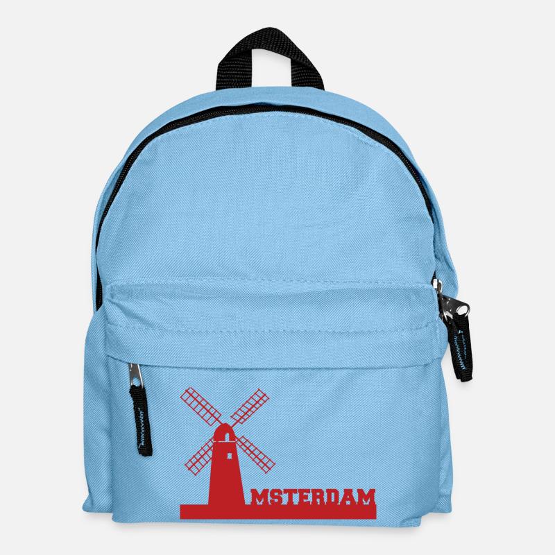 Amsterdam - Netherlands - Netherlands - Gift - Kids' Backpack - light blue
