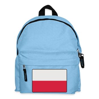 Poland Square Rounded 1 euro - Kids' Backpack - light blue - Front