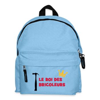 Der König der Heimwerker - Kinder Rucksack - Hellblau - Vorne