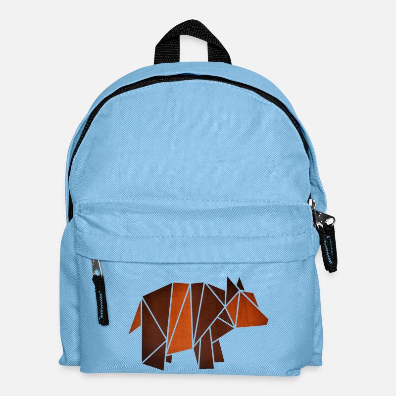 Origami: Bär (Pergament-Optik) - Sac à dos Enfant - bleu clair