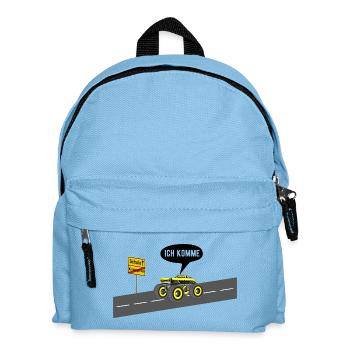 Schule ich komme - Kinder Rucksack - Hellblau - Vorne