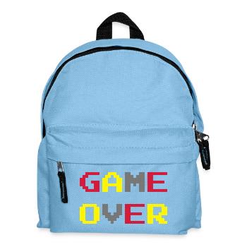Game Over / Geek / Gaming / Gamer / Gamer / Player - Kinder Rucksack - Hellblau - Vorne