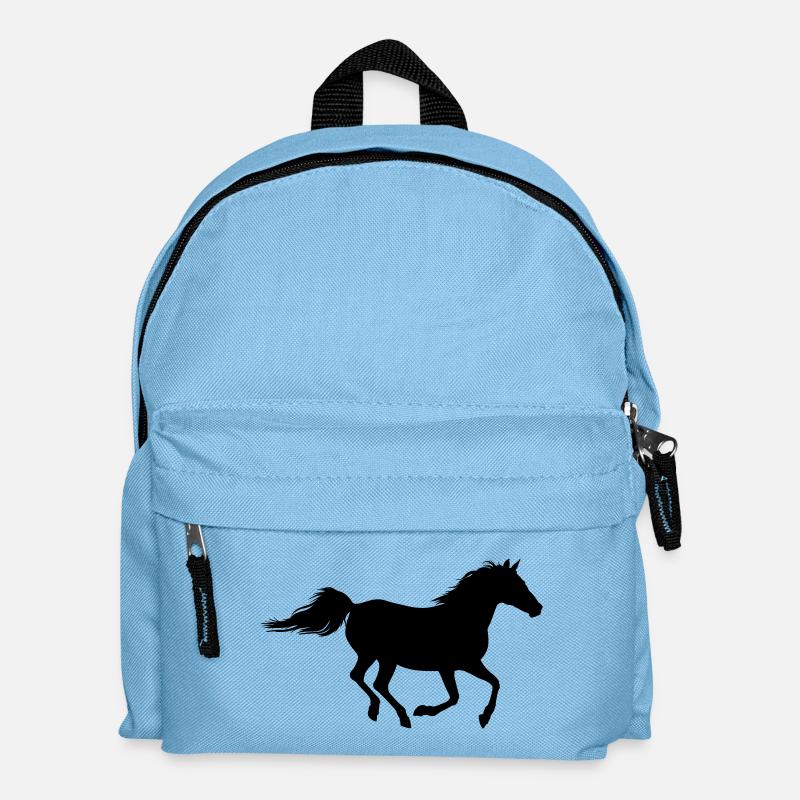 Shagya Araber Galopp Pferd Pferdeliebe - Kinder Rucksack - Hellblau