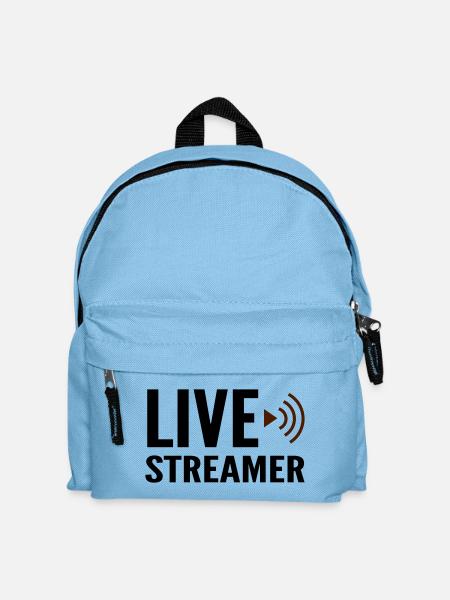 Streamer en direct - Sac à dos Enfant - bleu clair