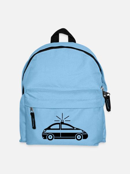 Polizeiauto - Kinder Rucksack - Hellblau